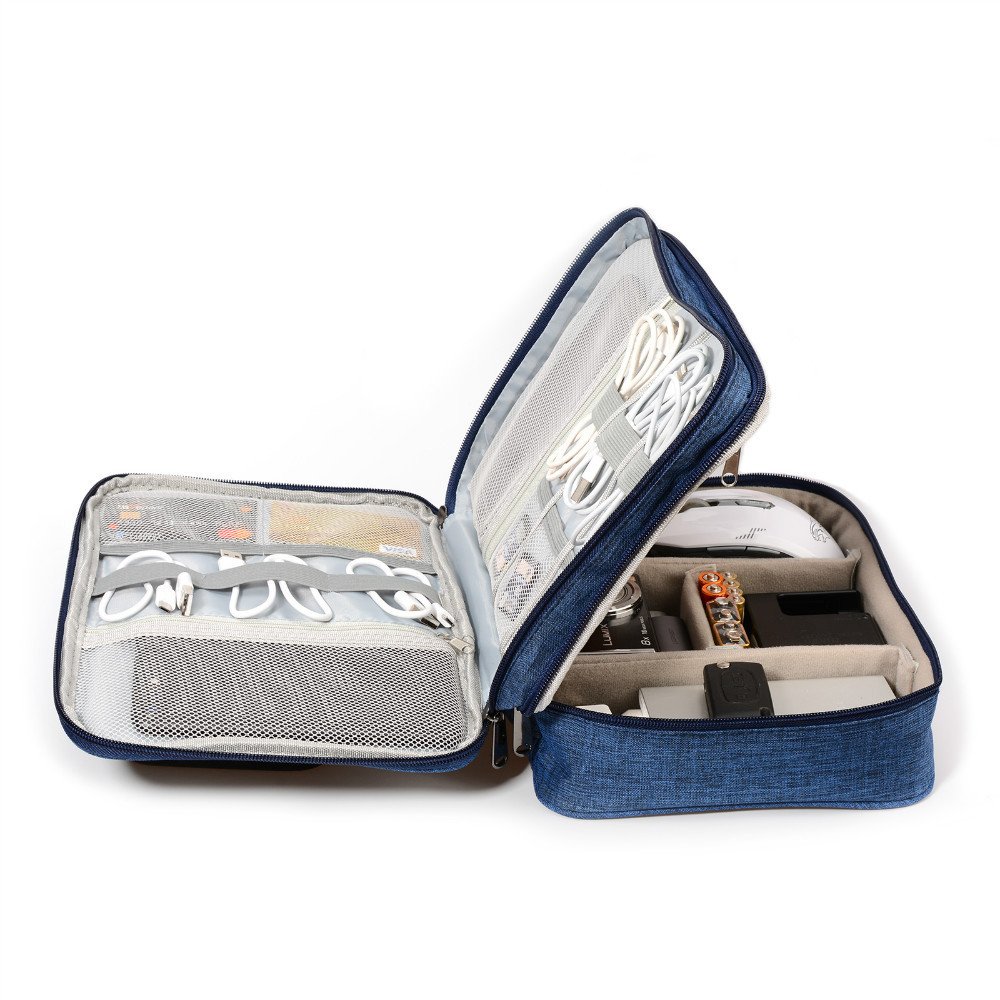 3-Layer Electronics & Cable Organizer Travel Bag - Image 6