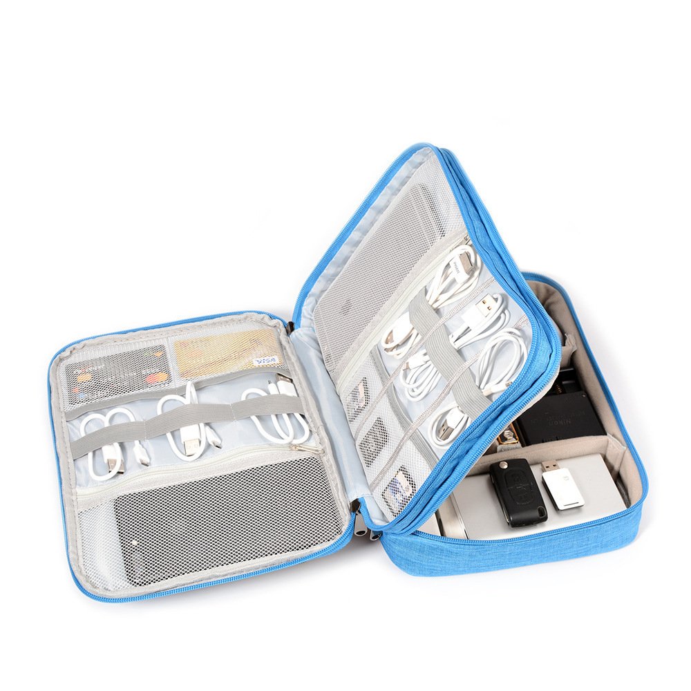 3-Layer Electronics & Cable Organizer Travel Bag - Image 5