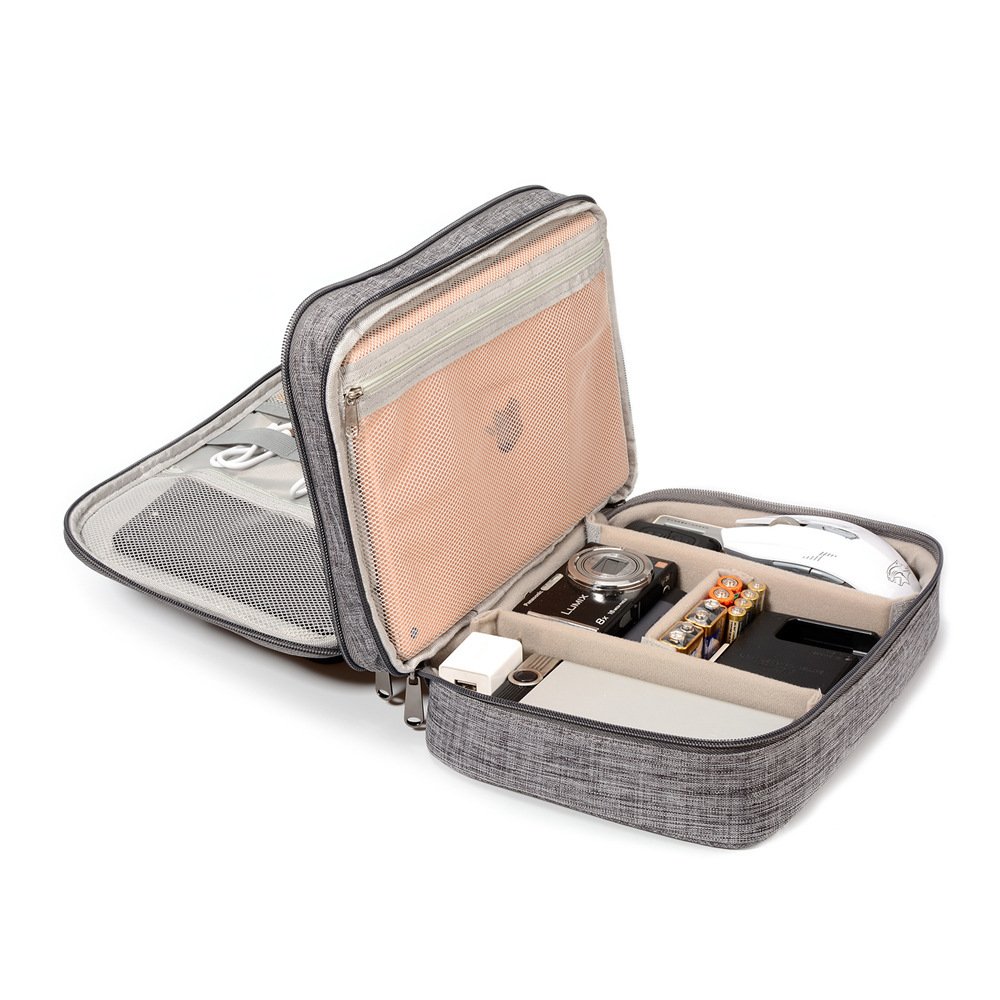3-Layer Electronics & Cable Organizer Travel Bag - Image 4