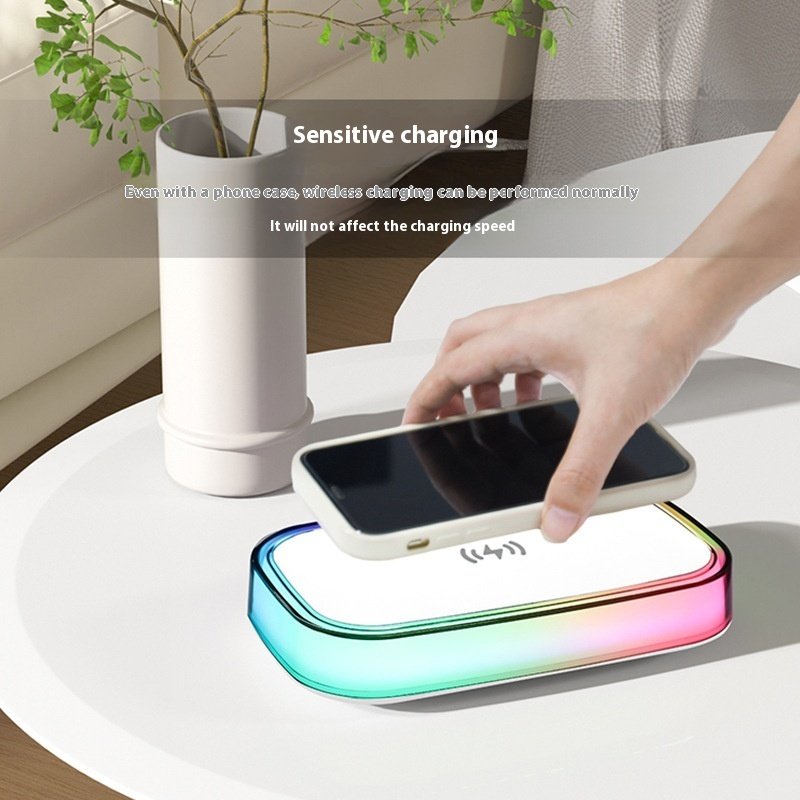Desktop Wireless Charger Bedside Lamp LED Small Night Lamp - Image 2