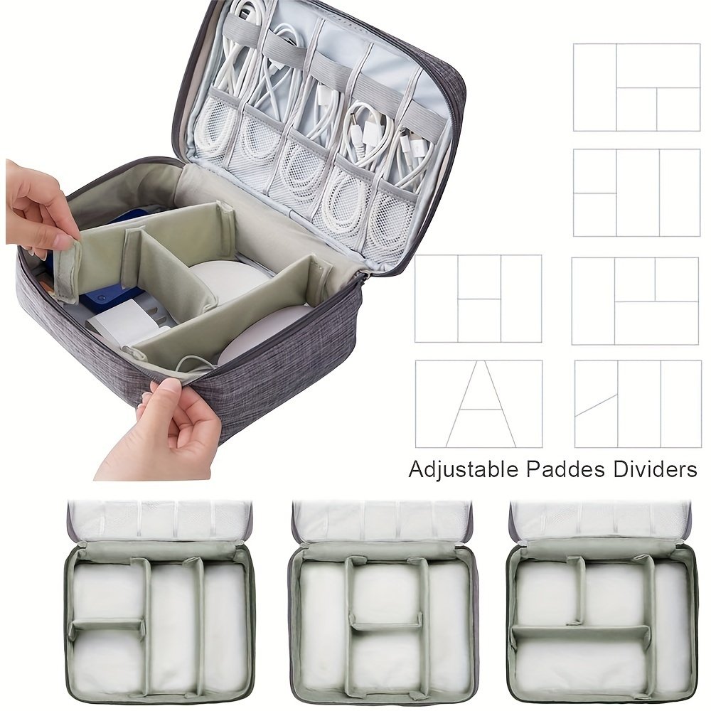 Portable Waterproof Electronics & Cable Organizer Travel Bag - Image 5