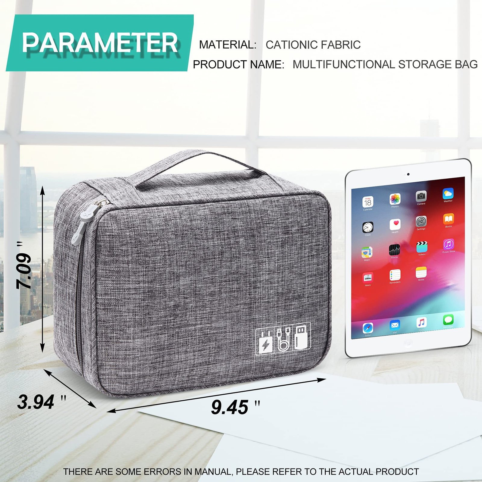 Portable Waterproof Electronics & Cable Organizer Travel Bag - Image 2