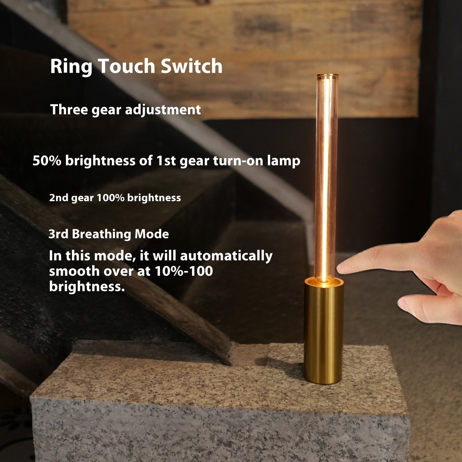 Simple Breathing Ambience Light Rechargeable Bedroom Small Night Lamp Creative Atmosphere Light Home Decoration - Image 8